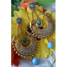 High Ended Designer Earrings in Antique Gold base